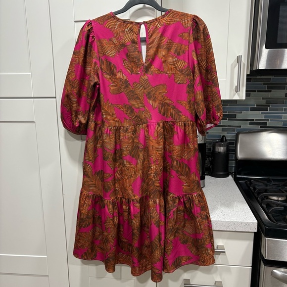 ✨3/$20 Mello Day leaf print dress - Picture 5 of 6